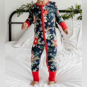 Little Sleepies Poinsettia Floral Zippy